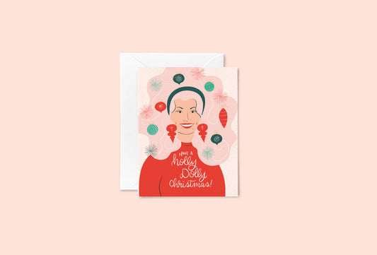 Holly Dolly Christmas card