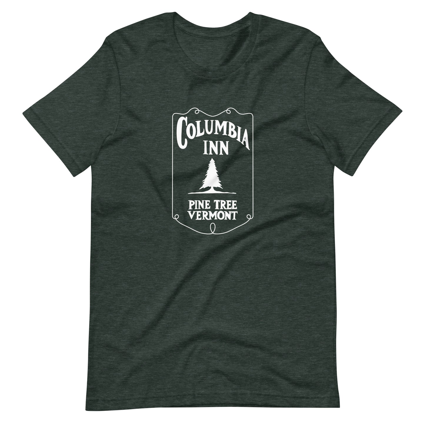 Columbia Inn Pine Tree Vermont - White Christmas Unisex T-Shirt