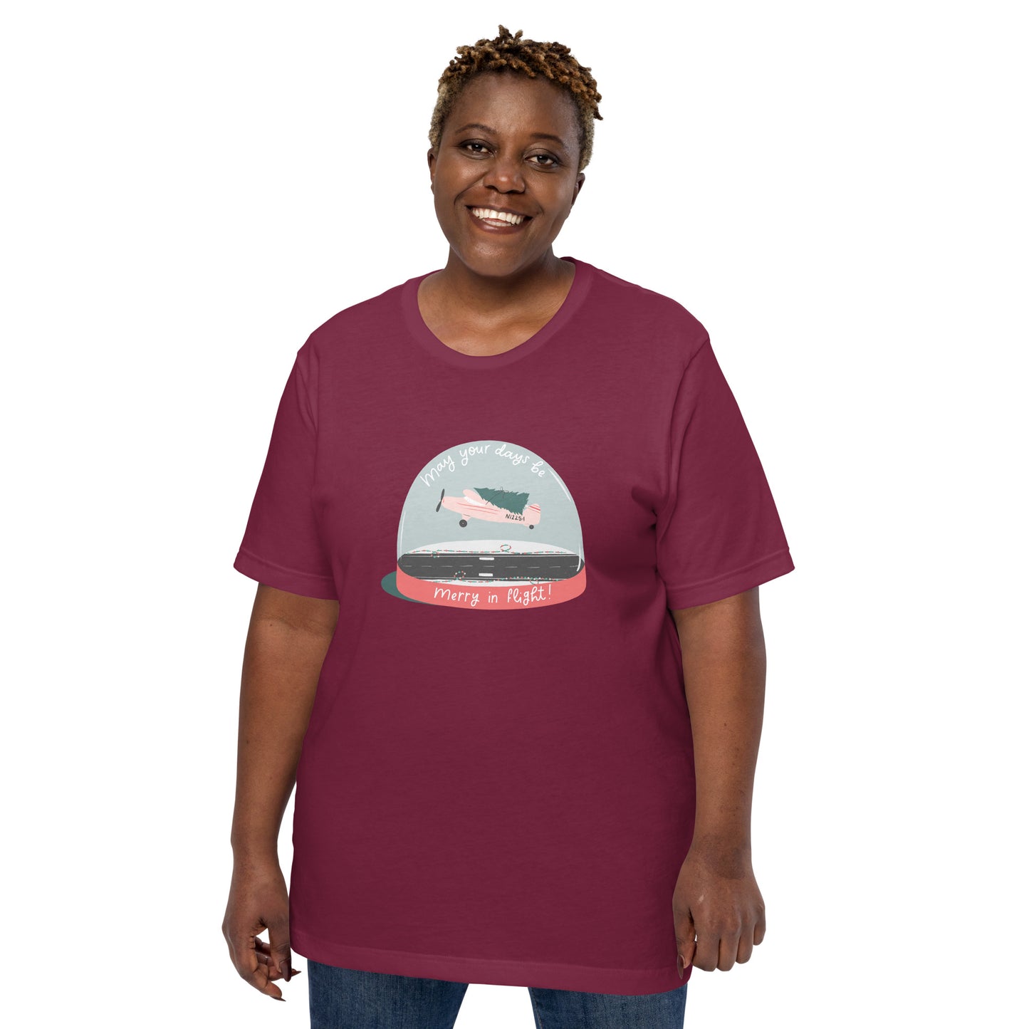 Merry in Flight (Airplane) Unisex t-shirt